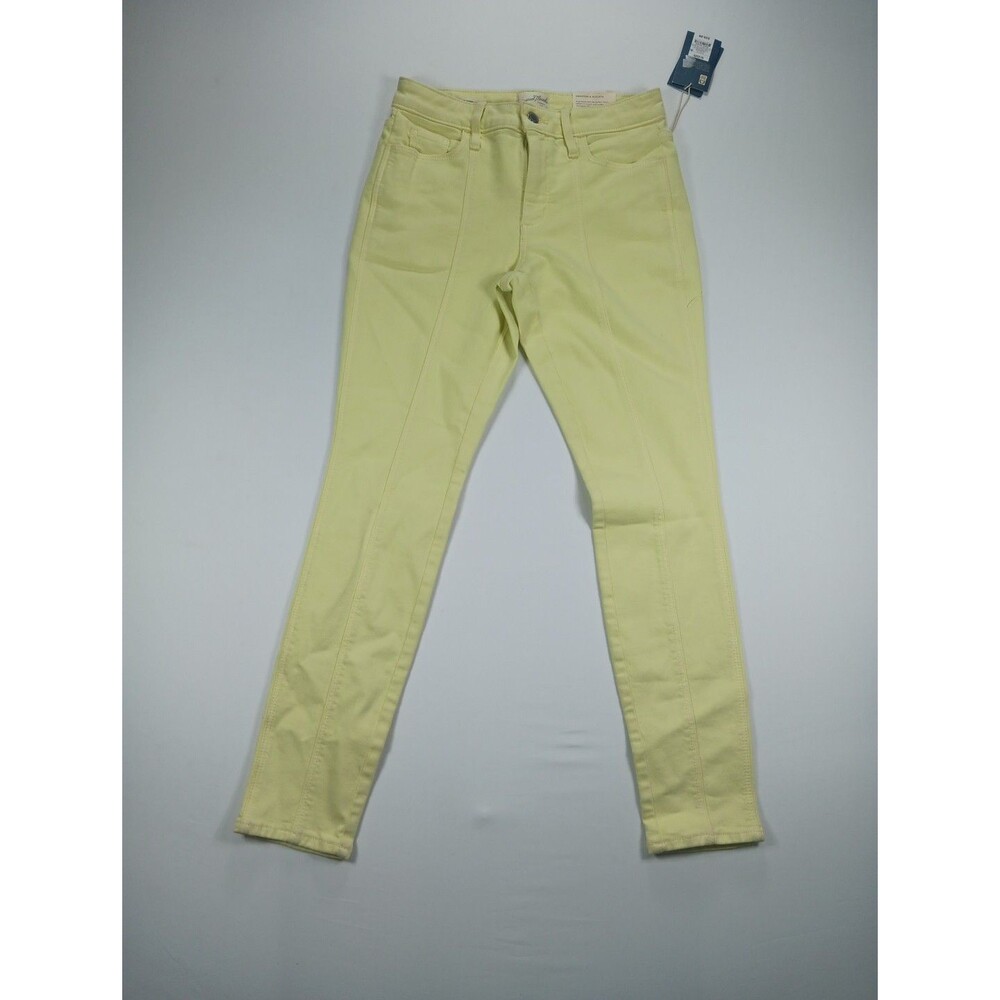 NWT Universal Thread High Rise Skinny Jeans Yellow Denim Slimming Pants 00 25R